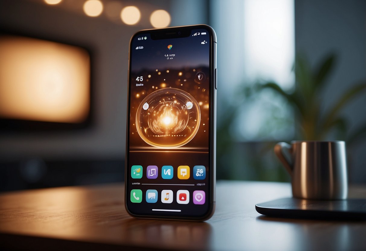 A smartphone seamlessly streaming high-definition video, while a smart home device controls lighting and temperature, all powered by 5G technology